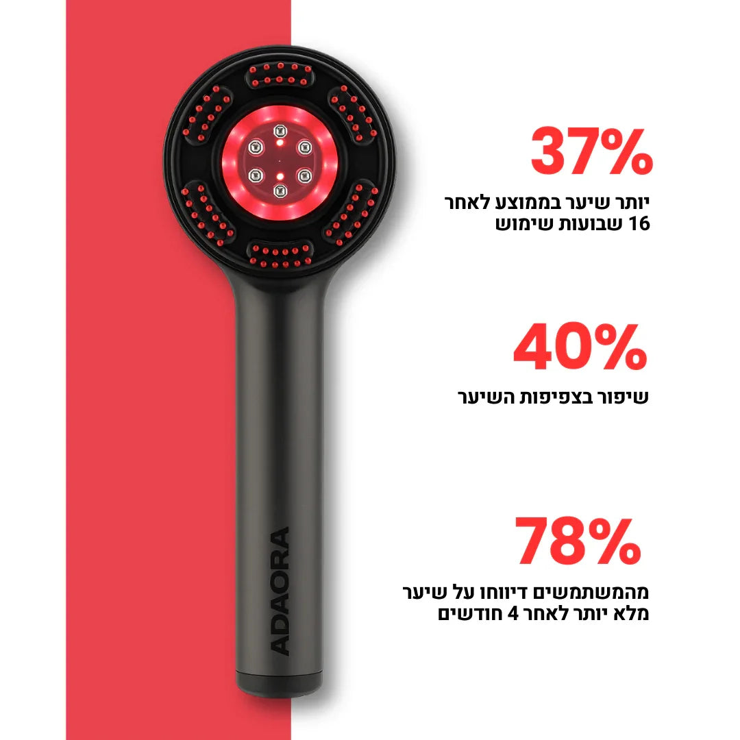 VibeGrow™ מסרק טיפולי לקרקפת רגועה ושיער בריא